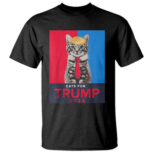 Cats For Trump 2024 T Shirt Funny Cat Election TS02 Black Print Your Wear