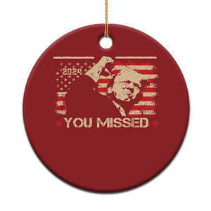 Trump You Missed Christmas Ornament Funny Election 2024 American Flag TS02 Print Your Wear