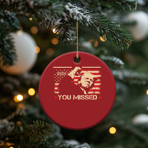 Trump You Missed Christmas Ornament Funny Election 2024 American Flag TS02 Print Your Wear