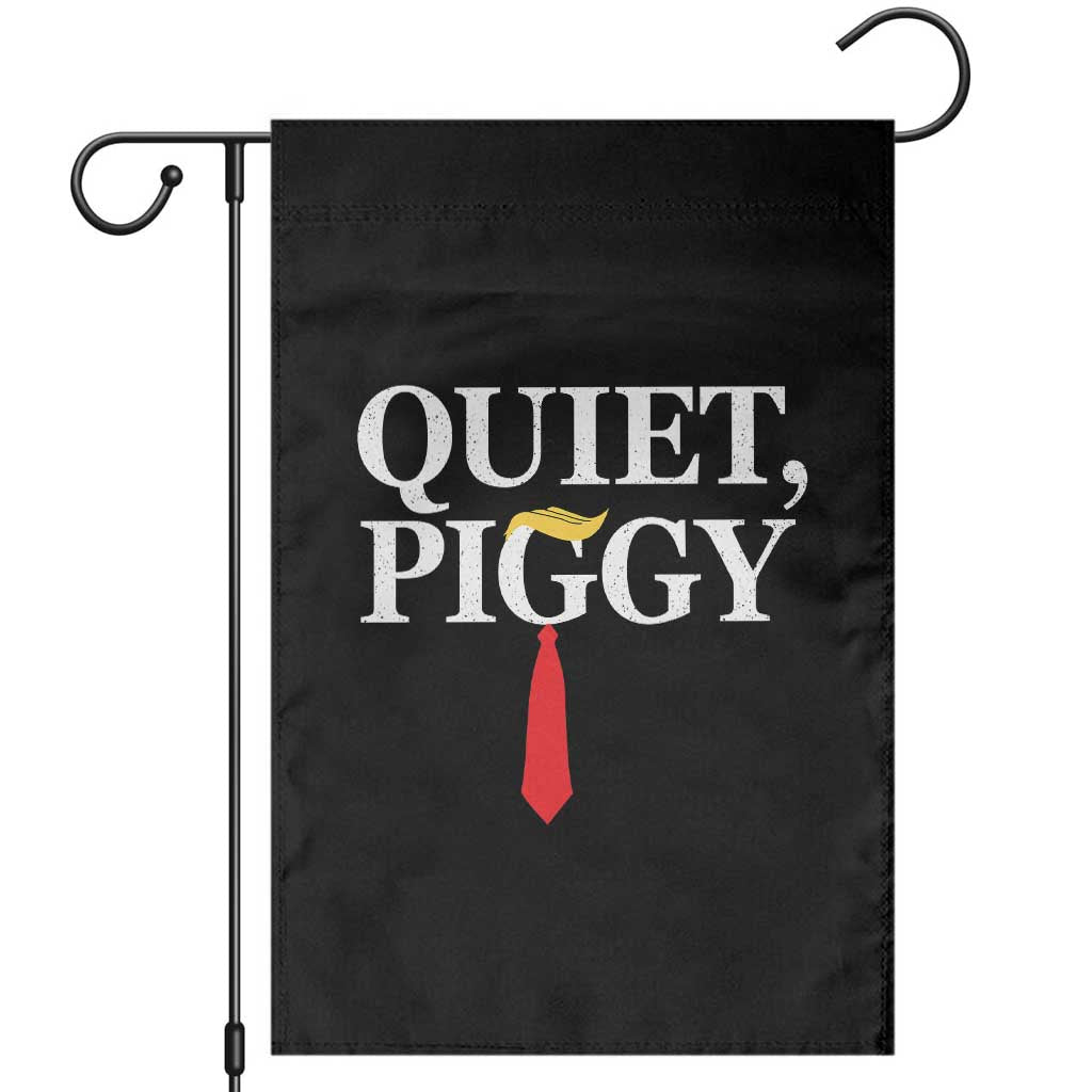 Quiet Piggy Funny Blonde Garden Flag Political Satire Humor Free Speech TS02 Black Print Your Wear