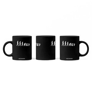 Funny 67 Reverse Evolution Coffee Mug Sarcastic Six Seven Meme TS02 Print Your Wear
