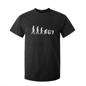 Funny 67 Reverse Evolution T Shirt For Kid Sarcastic Six Seven Meme TS02 Black Print Your Wear