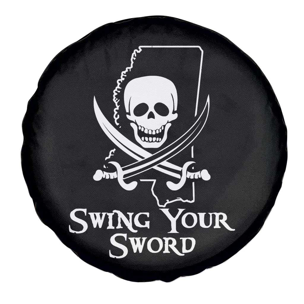 Pirate Skull Spare Tire Cover Swing Your Sword Motivational Quote TS02 Print Your Wear