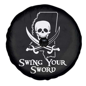 Pirate Skull Spare Tire Cover Swing Your Sword Motivational Quote TS02 Print Your Wear