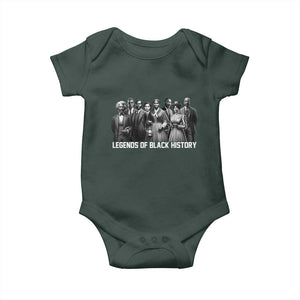 Legends of Black History Baby Onesie Civil Rights Leaders TS02 Dark Forest Green Print Your Wear