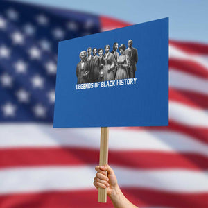 Legends of Black History Protest Sign Civil Rights Leaders TS02 Horizontal 18" × 24" Blue Print Your Wear