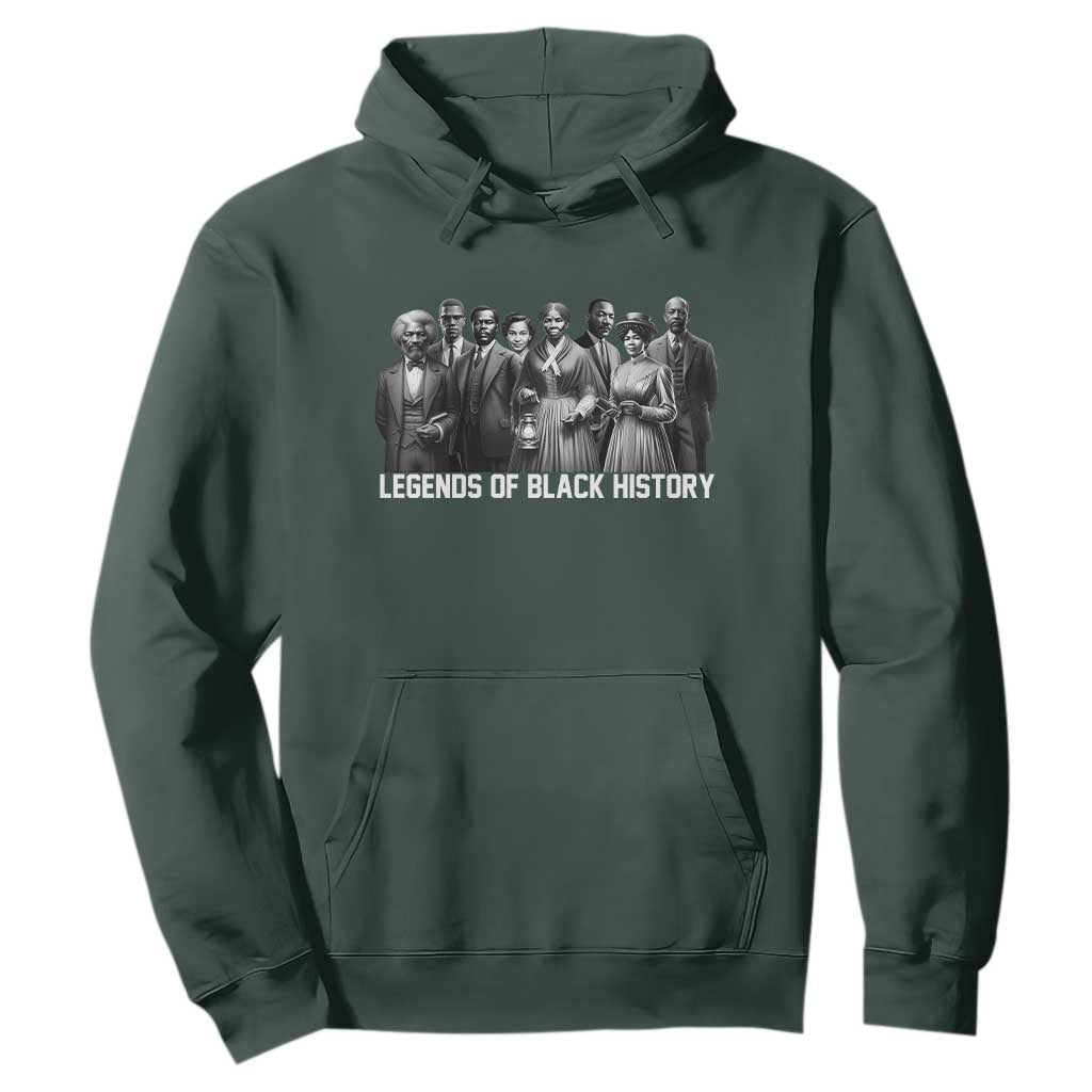 Legends of Black History Hoodie Civil Rights Leaders TS02 Dark Forest Green Print Your Wear