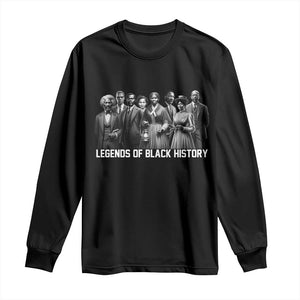 Legends of Black History Long Sleeve Shirt Civil Rights Leaders TS02 Black Print Your Wear