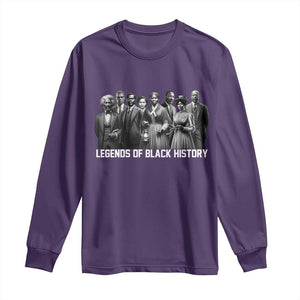 Legends of Black History Long Sleeve Shirt Civil Rights Leaders TS02 Purple Print Your Wear