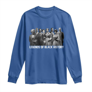 Legends of Black History Long Sleeve Shirt Civil Rights Leaders TS02 Royal Blue Print Your Wear