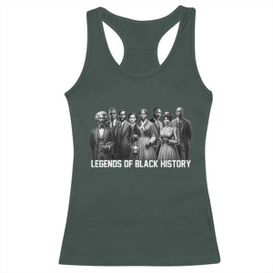 Legends of Black History Racerback Tank Top Civil Rights Leaders TS02 Dark Forest Green Print Your Wear