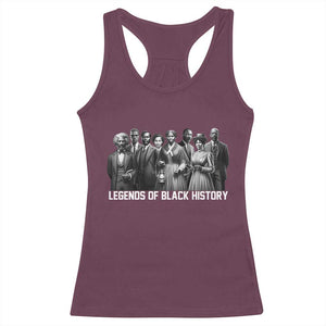 Legends of Black History Racerback Tank Top Civil Rights Leaders TS02 Maroon Print Your Wear