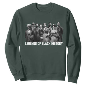 Legends of Black History Sweatshirt Civil Rights Leaders TS02 Dark Forest Green Print Your Wear