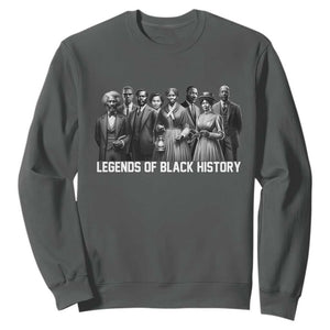 Legends of Black History Sweatshirt Civil Rights Leaders TS02 Dark Heather Print Your Wear