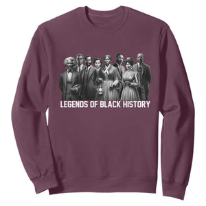 Legends of Black History Sweatshirt Civil Rights Leaders TS02 Maroon Print Your Wear