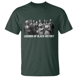 Legends of Black History T Shirt Civil Rights Leaders TS02 Dark Forest Green Print Your Wear