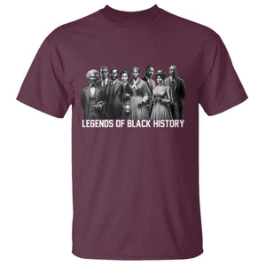 Legends of Black History T Shirt Civil Rights Leaders TS02 Maroon Print Your Wear