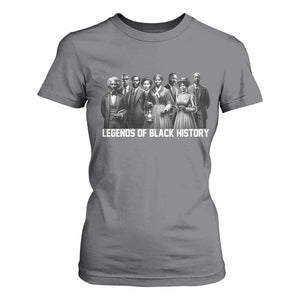 Legends of Black History T Shirt For Women Civil Rights Leaders TS02 Charcoal Print Your Wear