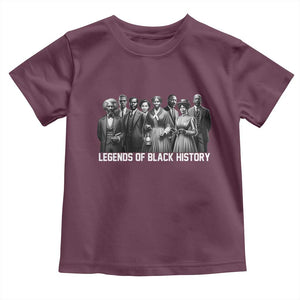 Legends of Black History Toddler T Shirt Civil Rights Leaders TS02 Maroon Print Your Wear