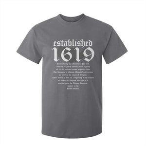 African American History T Shirt For Kid Project 1619 Established American Map Retro Vintage TS02 Charcoal Print Your Wear