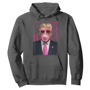 Funny Trump Bubble Gum Pink Hoodie He Won 2024 We The People USA Betsy Ross Flag TS02 Dark Heather Print Your Wear