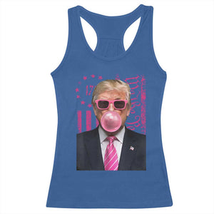 Funny Trump Bubble Gum Pink Racerback Tank Top He Won 2024 We The People USA Betsy Ross Flag TS02 Royal Blue Print Your Wear