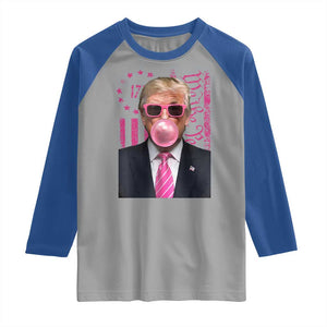 Funny Trump Bubble Gum Pink Raglan Shirt He Won 2024 We The People USA Betsy Ross Flag TS02 Sport Gray Royal Print Your Wear