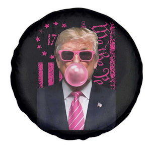 Funny Trump Bubble Gum Pink Spare Tire Cover He Won 2024 We The People USA Betsy Ross Flag TS02 Print Your Wear