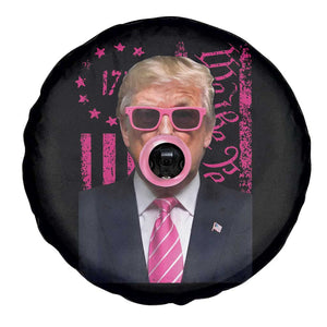 Funny Trump Bubble Gum Pink Spare Tire Cover He Won 2024 We The People USA Betsy Ross Flag TS02 Print Your Wear