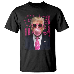 Funny Trump Bubble Gum Pink T Shirt He Won 2024 We The People USA Betsy Ross Flag TS02 Black Print Your Wear