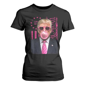 Funny Trump Bubble Gum Pink T Shirt For Women He Won 2024 We The People USA Betsy Ross Flag TS02 Black Print Your Wear