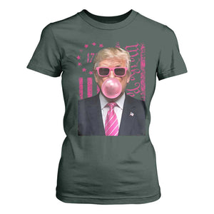 Funny Trump Bubble Gum Pink T Shirt For Women He Won 2024 We The People USA Betsy Ross Flag TS02 Dark Forest Green Print Your Wear