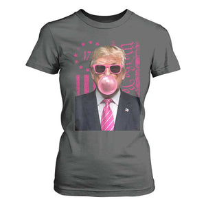 Funny Trump Bubble Gum Pink T Shirt For Women He Won 2024 We The People USA Betsy Ross Flag TS02 Dark Heather Print Your Wear