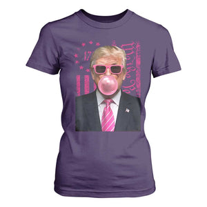 Funny Trump Bubble Gum Pink T Shirt For Women He Won 2024 We The People USA Betsy Ross Flag TS02 Purple Print Your Wear