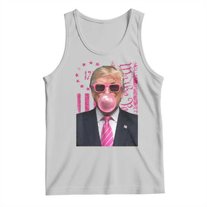 Funny Trump Bubble Gum Pink Tank Top He Won 2024 We The People USA Betsy Ross Flag TS02 Ash Print Your Wear