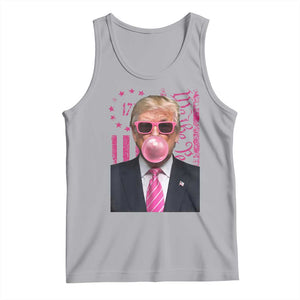 Funny Trump Bubble Gum Pink Tank Top He Won 2024 We The People USA Betsy Ross Flag TS02 Athletic Heather Print Your Wear