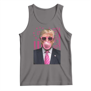 Funny Trump Bubble Gum Pink Tank Top He Won 2024 We The People USA Betsy Ross Flag TS02 Deep Heather Print Your Wear