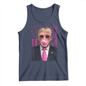 Funny Trump Bubble Gum Pink Tank Top He Won 2024 We The People USA Betsy Ross Flag TS02 Navy Print Your Wear