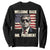 Trump Won 2024 Sweatshirt Welcome Back Mr President 47 Victory American Flag TS02 Black Print Your Wear