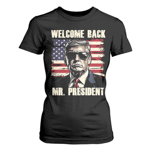 Trump Won 2024 T Shirt For Women Welcome Back Mr President 47 Victory American Flag TS02 Black Print Your Wear