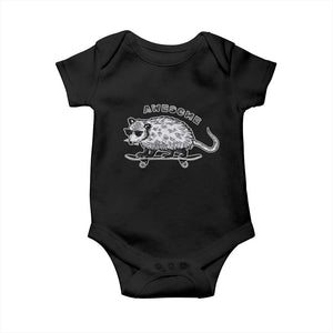 Funny Opossum Meme Baby Onesie Awesome Possum Cool 90s Retro Vintage Animal Lover TS02 Black Print Your Wear