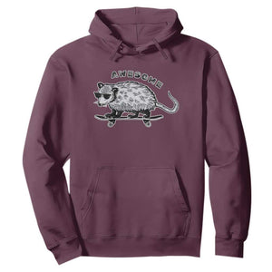 Funny Opossum Meme Hoodie Awesome Possum Cool 90s Retro Vintage Animal Lover TS02 Maroon Print Your Wear