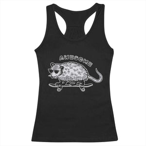 Funny Opossum Meme Racerback Tank Top Awesome Possum Cool 90s Retro Vintage Animal Lover TS02 Black Print Your Wear