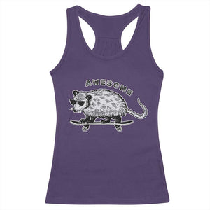 Funny Opossum Meme Racerback Tank Top Awesome Possum Cool 90s Retro Vintage Animal Lover TS02 Purple Print Your Wear