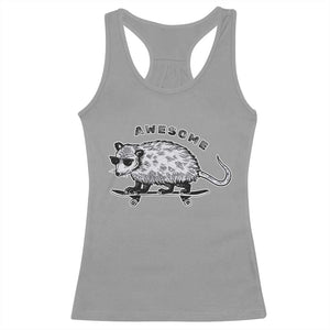 Funny Opossum Meme Racerback Tank Top Awesome Possum Cool 90s Retro Vintage Animal Lover TS02 Sport Gray Print Your Wear