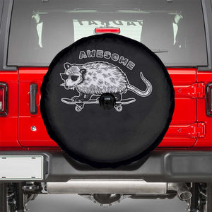 Funny Opossum Meme Spare Tire Cover Awesome Possum Cool 90s Retro Vintage Animal Lover TS02 Black Print Your Wear