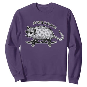 Funny Opossum Meme Sweatshirt Awesome Possum Cool 90s Retro Vintage Animal Lover TS02 Purple Print Your Wear