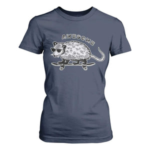 Funny Opossum Meme T Shirt For Women Awesome Possum Cool 90s Retro Vintage Animal Lover TS02 Navy Print Your Wear