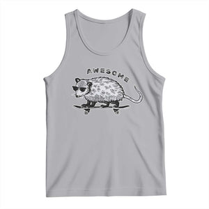 Funny Opossum Meme Tank Top Awesome Possum Cool 90s Retro Vintage Animal Lover TS02 Athletic Heather Print Your Wear