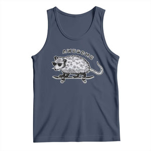 Funny Opossum Meme Tank Top Awesome Possum Cool 90s Retro Vintage Animal Lover TS02 Navy Print Your Wear